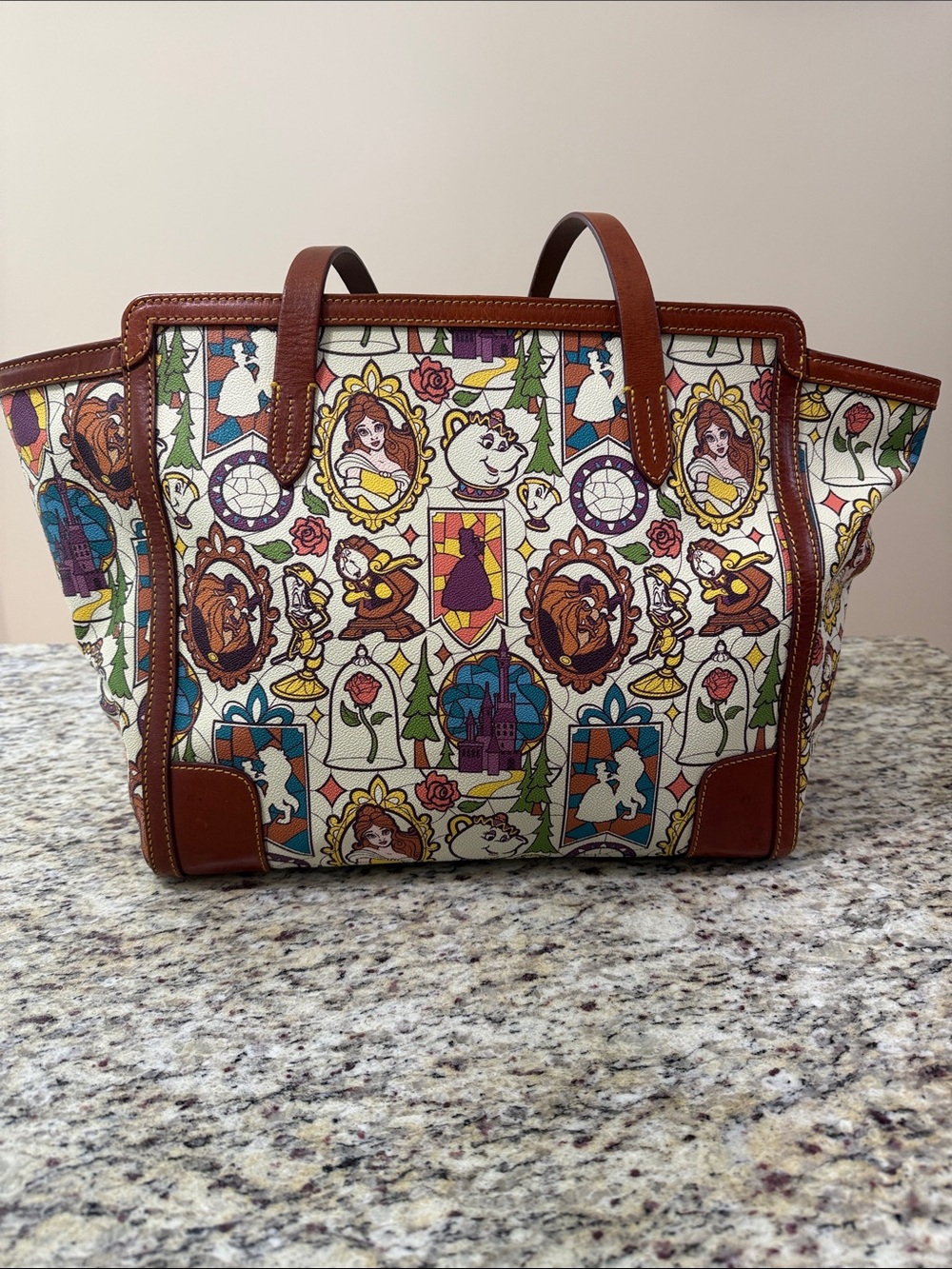 Dooney & Bourke Disney Parks Beauty & the Beast Dream Big Princess Leather Tote - Picture 2 of 16
